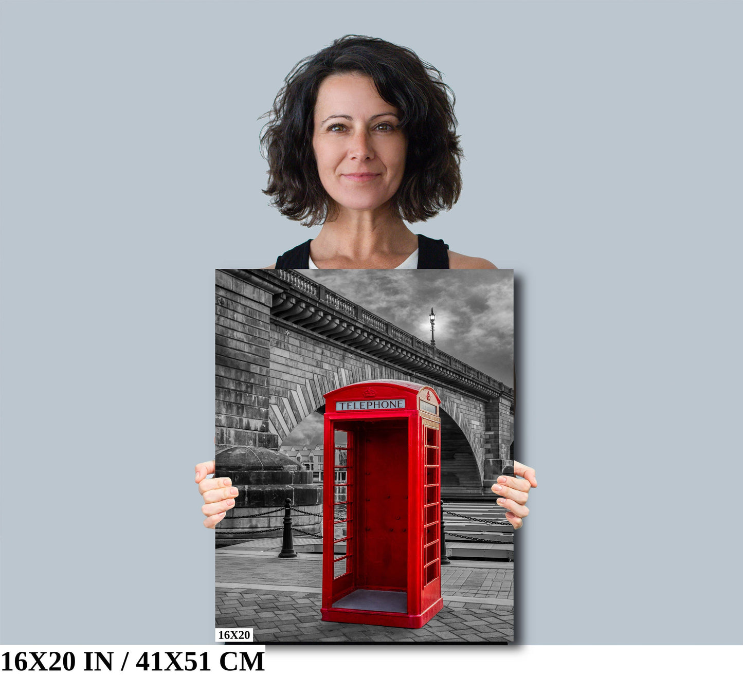 Red Phone Booth: London Bridge Photography Wall Art