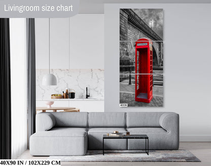 Red Phone Booth: London Bridge Photography Wall Art