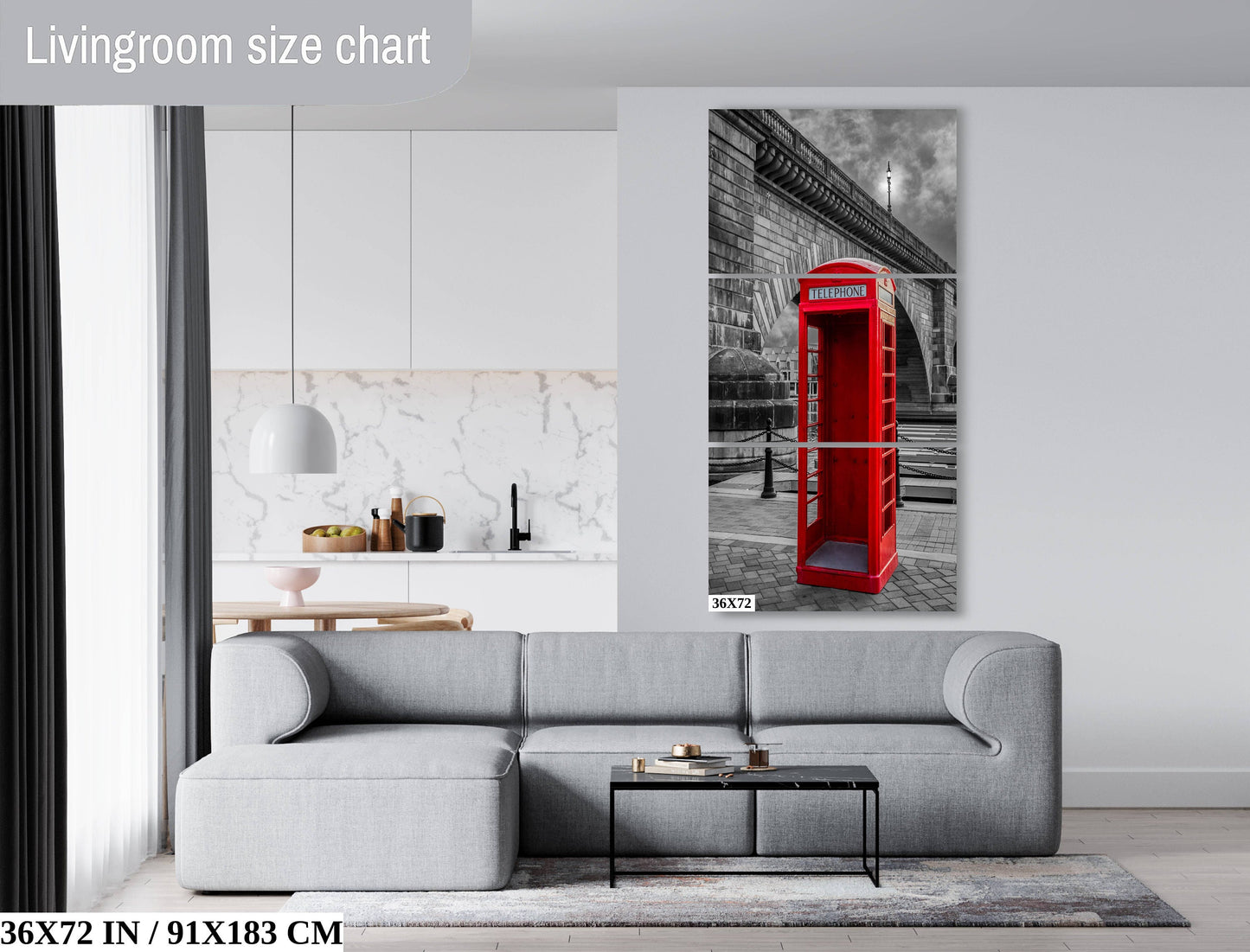 Red Phone Booth: London Bridge Photography Wall Art