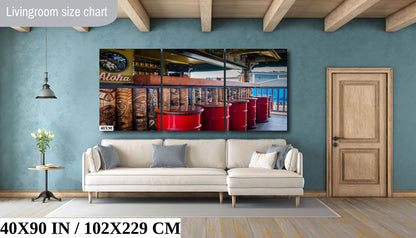 Maui Bar Wall Art – Hawaii Wall Decor | Lahaina Canvas Print & Tropical Bar Photo