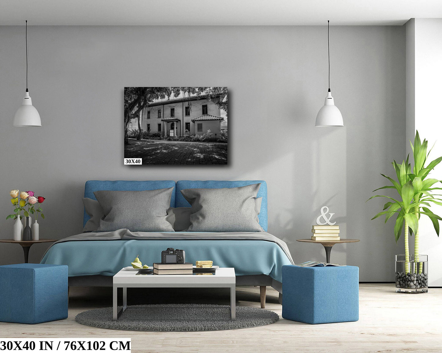 Lahaina Courthouse Wall Art - Historic Maui Landscape Decor | Ready to Hang Canvas Print