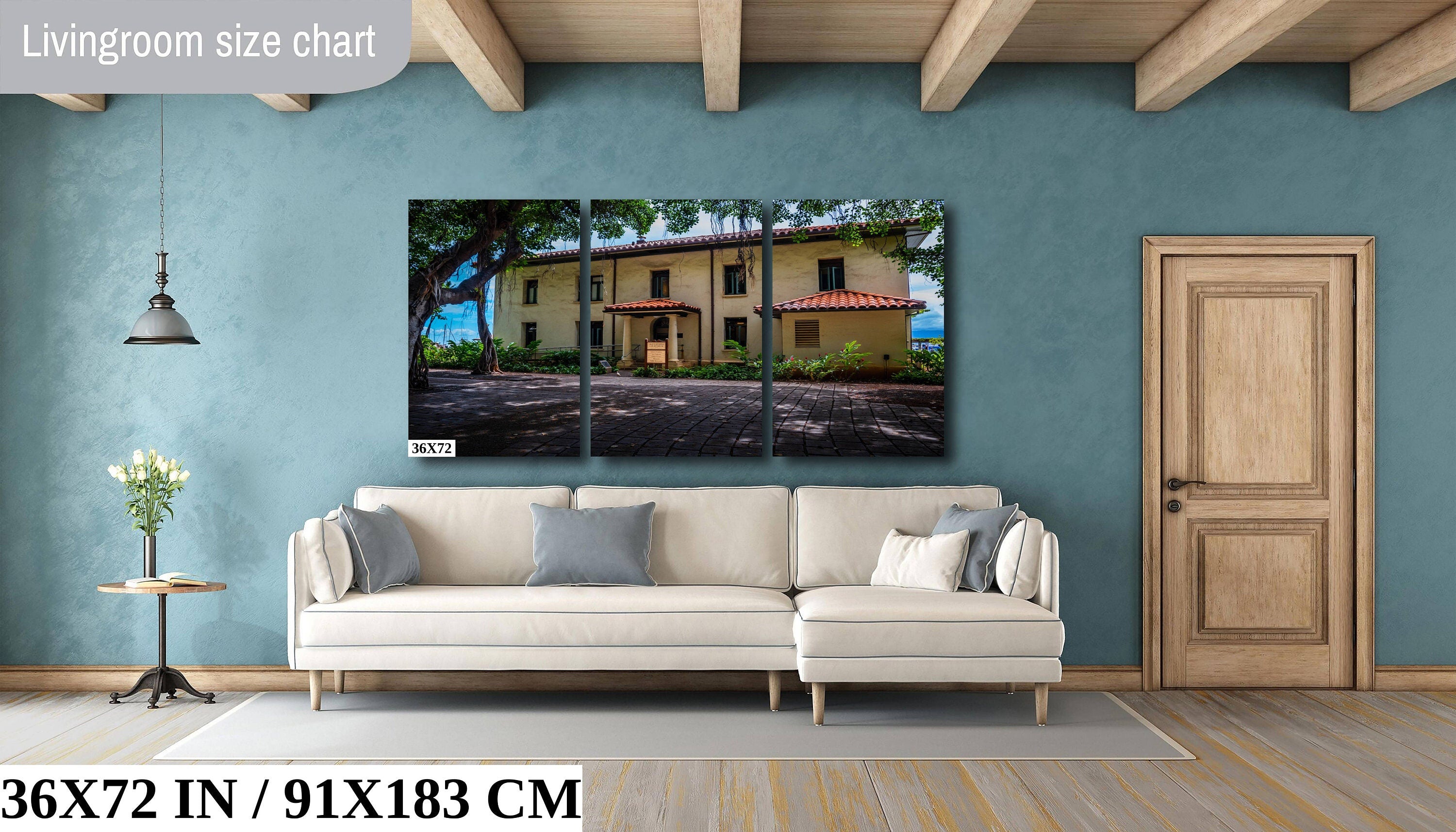 Old Lahaina Courthouse Print: Black and White Maui Wall Art