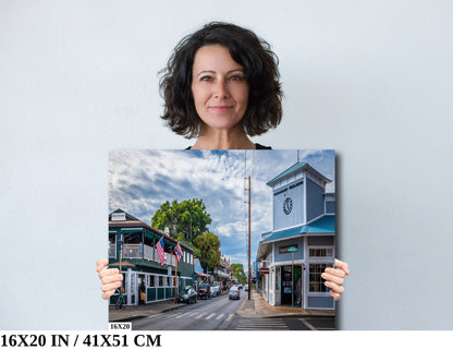 Lahaina Canvas Print - Front Street Historic Maui Wall Art on Premium Photo Paper