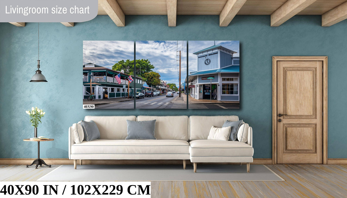 Lahaina Canvas Print - Front Street Historic Maui Wall Art on Premium Photo Paper