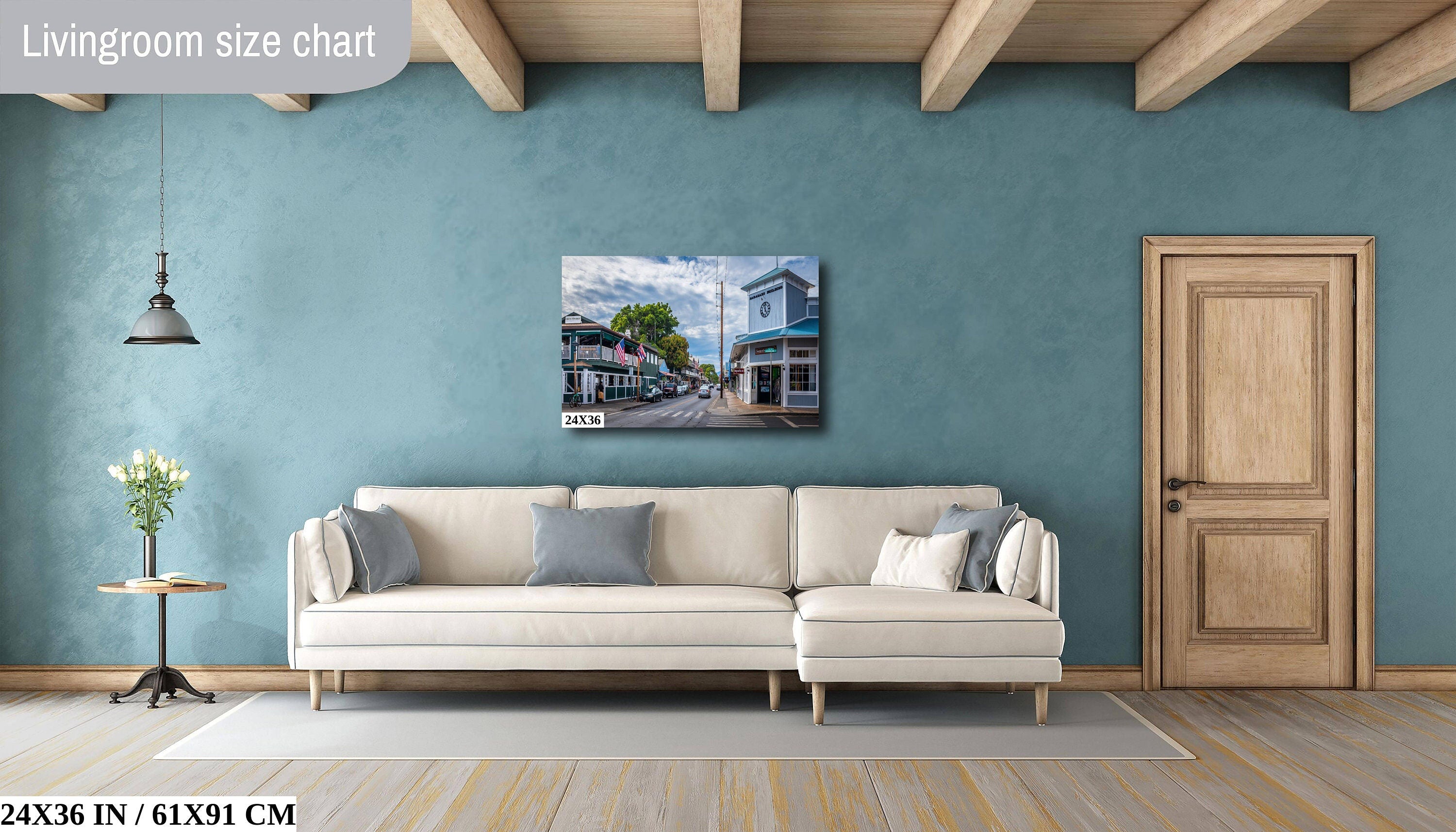 Lahaina Canvas Print - Front Street Historic Maui Wall Art on Premium Photo Paper