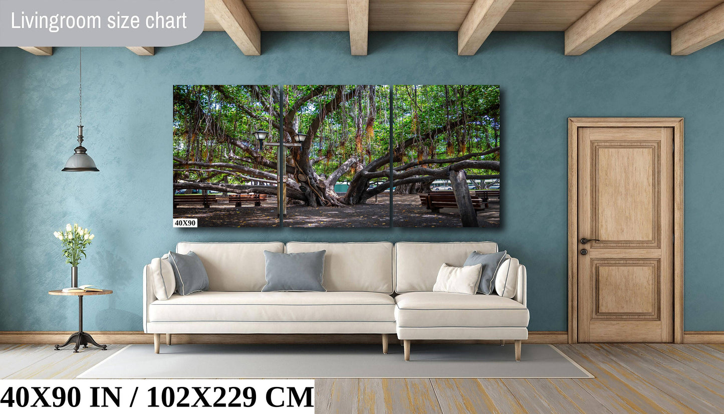 Lahaina Banyan Tree Photography - Maui Nature Canvas | Wildfire Resilience Art Print