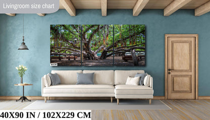 Lahaina Banyan Tree Photography - Maui Nature Canvas | Wildfire Resilience Art Print