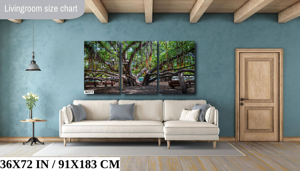 Shade of Serenity: Laihana Hawaii Banyan Tree Photography Maui Nature Print
