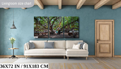 Lahaina Banyan Tree Photography - Maui Nature Canvas | Wildfire Resilience Art Print