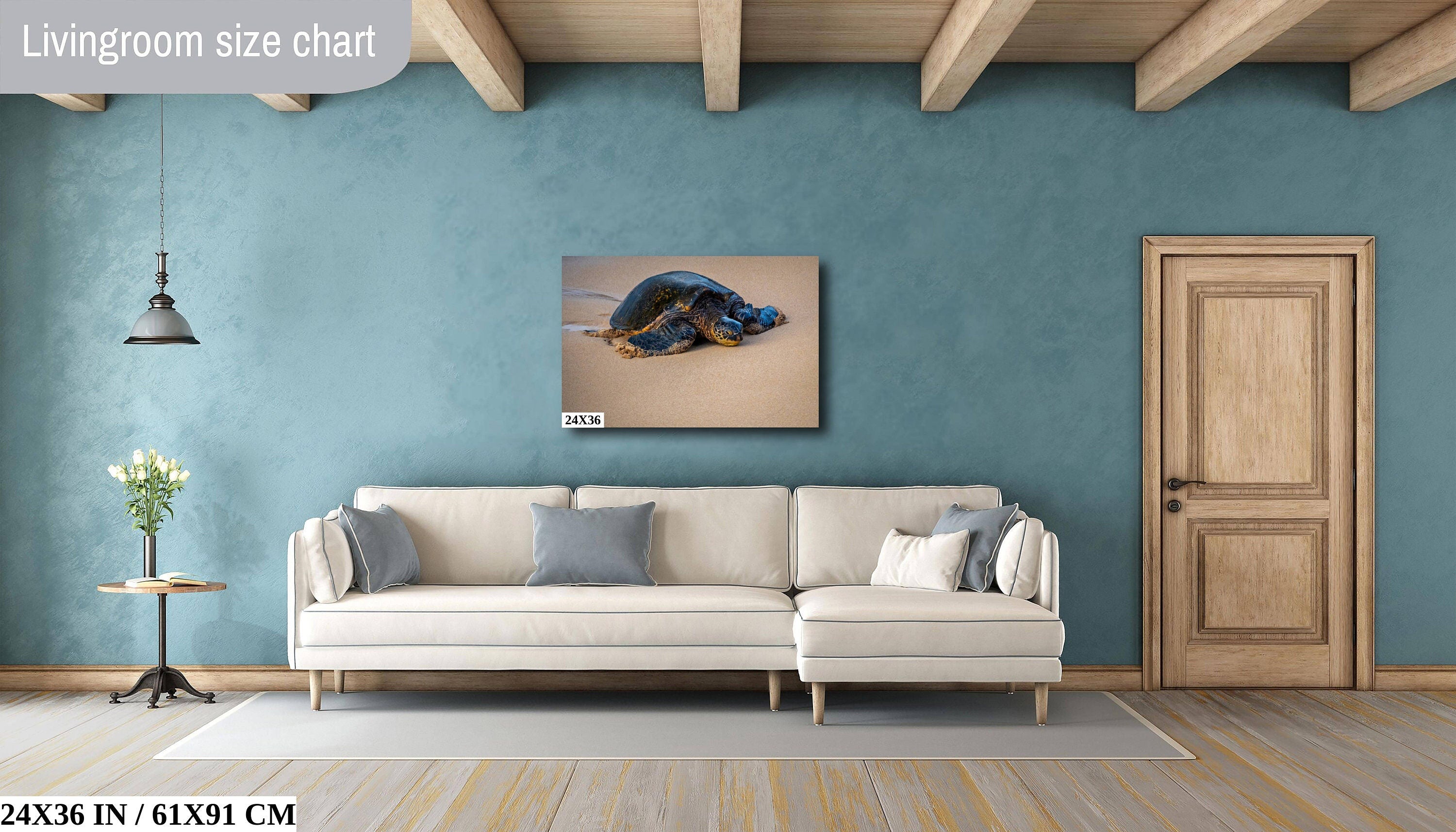 Turtle Serenity: Maui Hawaii Sea Photography Wall Art Ocean Wildlife Print