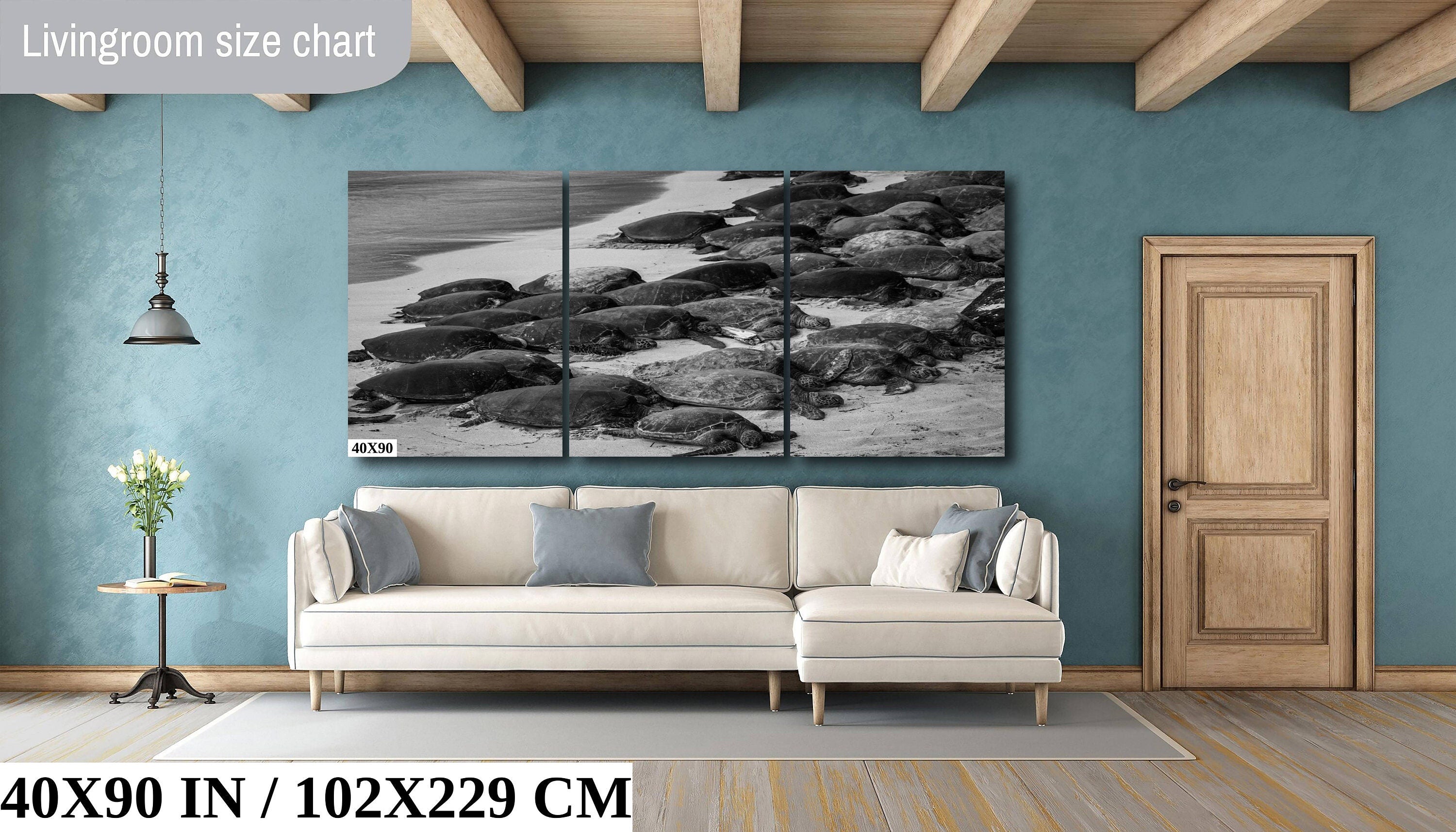 Maui Turtles Photography Print: Black and White Ocean Wall Art