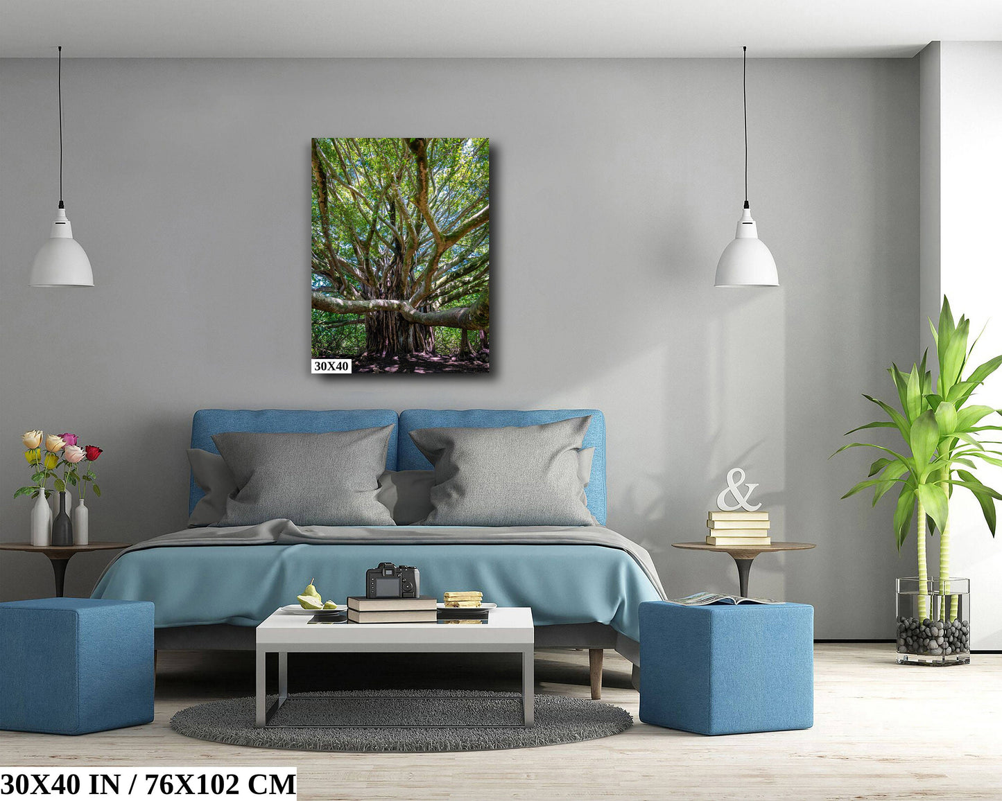 Roots of Time - Banyan Tree in Haleakala National Park Photography Maui Nature Canvas Print Hawaii Landscape