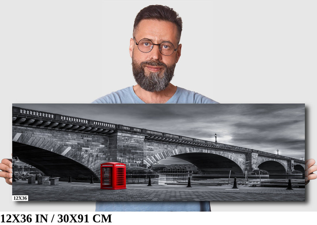 Red Phone Booth: London Bridge Photography Wall Art