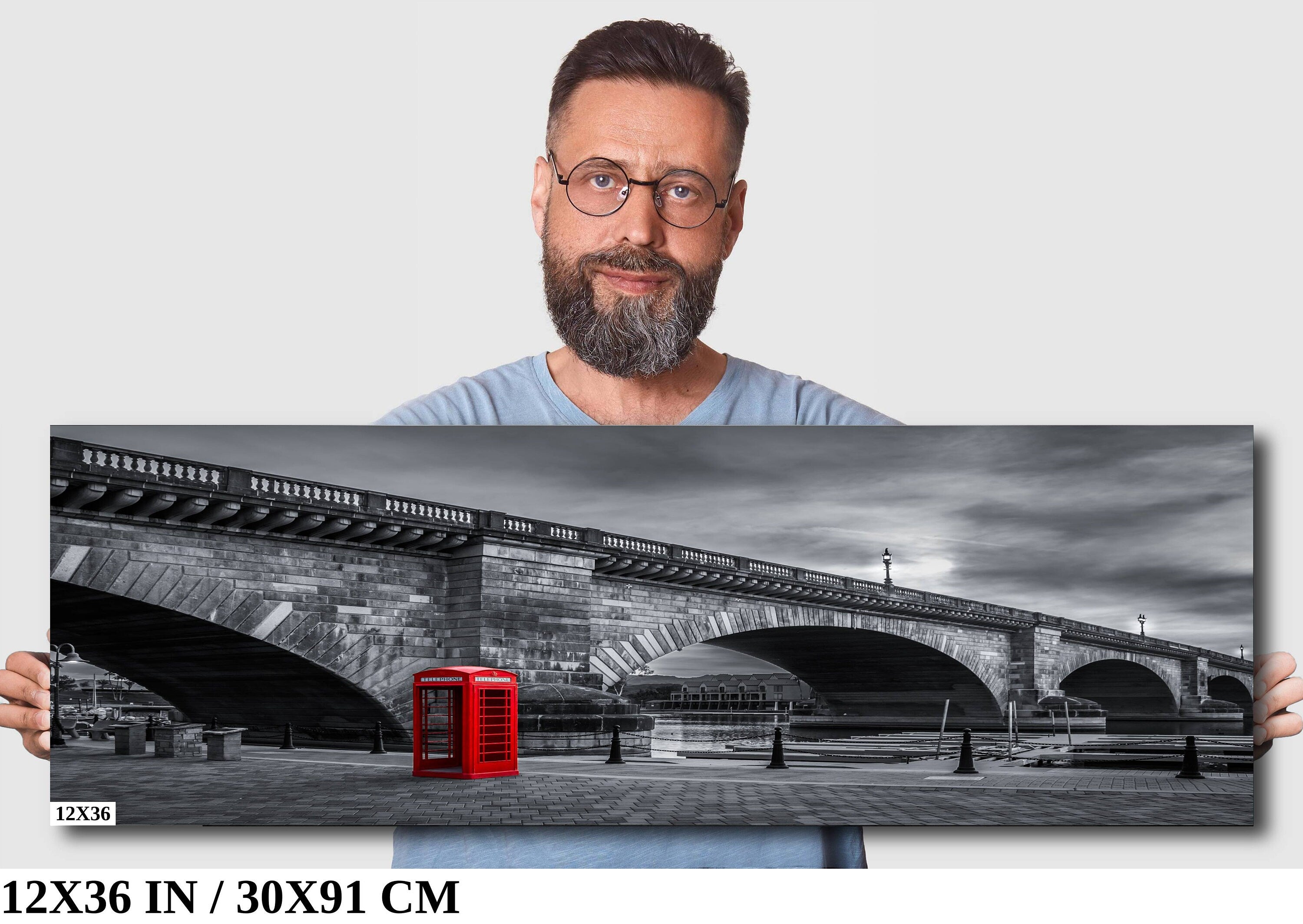 Red Phone Booth: London Bridge Photography Wall Art