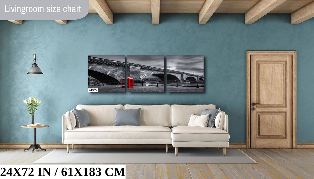Red Phone Booth: London Bridge Photography Wall Art
