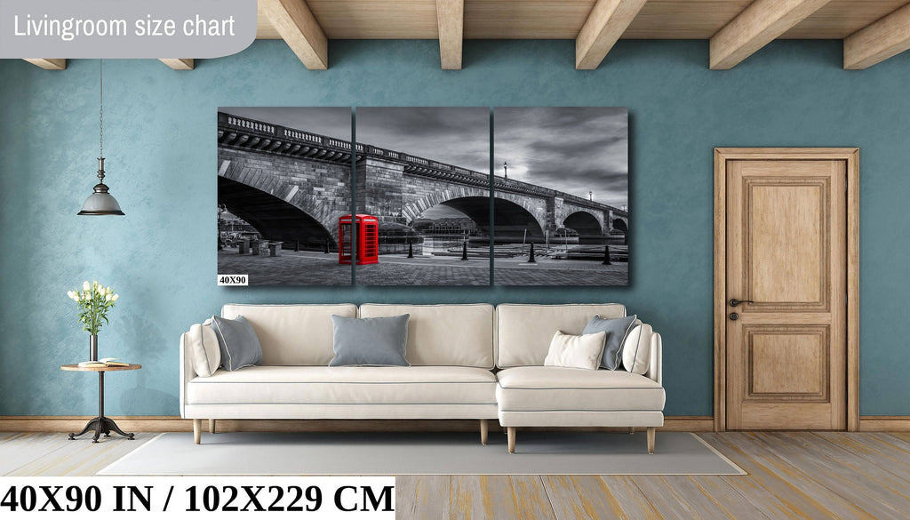 Red Phone Booth: London Bridge Photography Wall Art