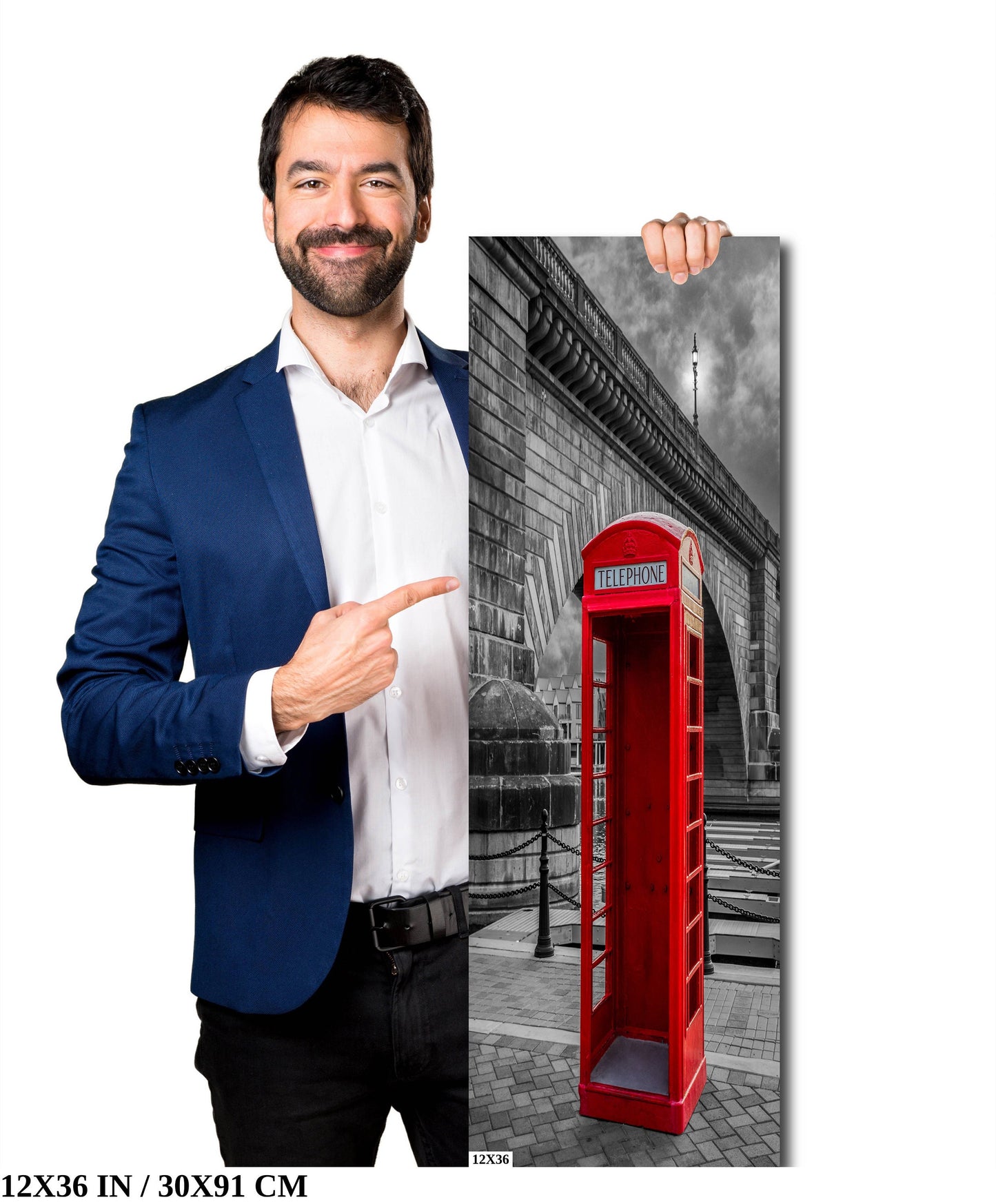 Red Phone Booth: London Bridge Photography Wall Art