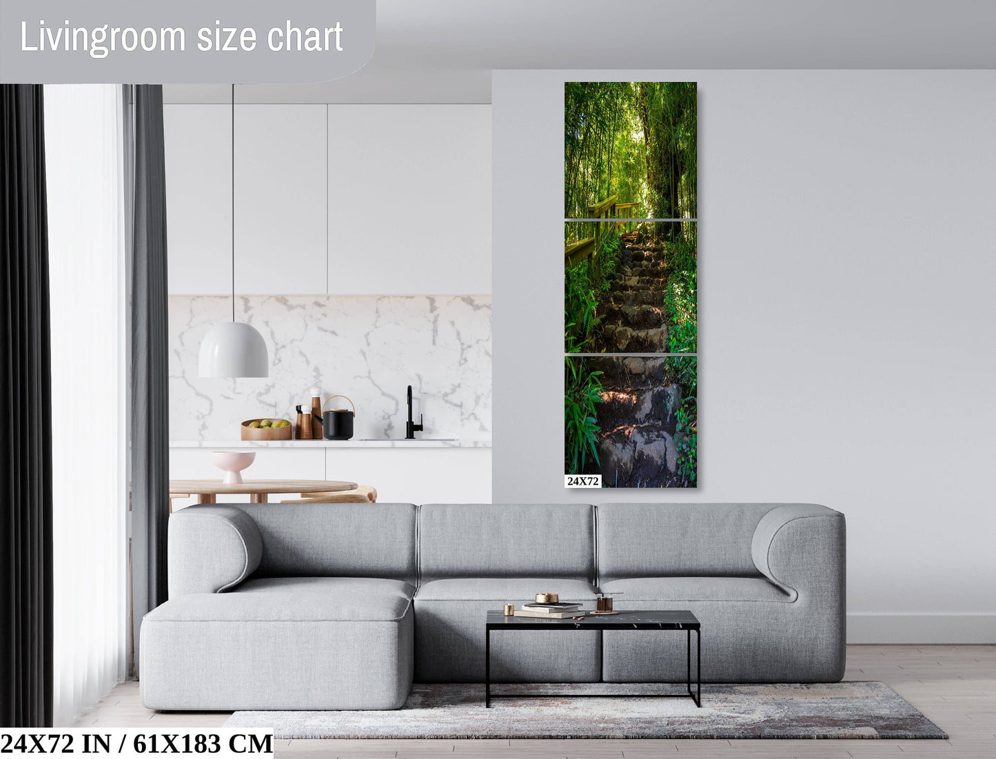 Steps to Enchantment: Pipiwai Trail Stairs Haleakala Maui Hawaii Photography Nature Canvas Print Wall Art