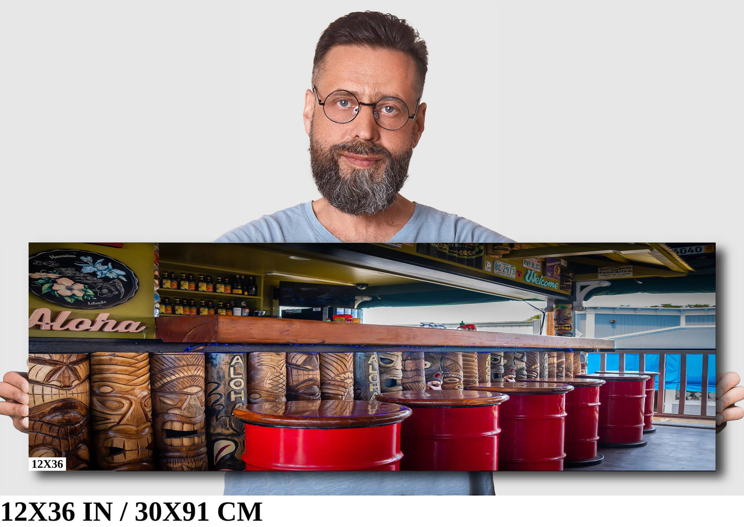 Maui Bar Wall Art – Hawaii Wall Decor | Lahaina Canvas Print & Tropical Bar Photo