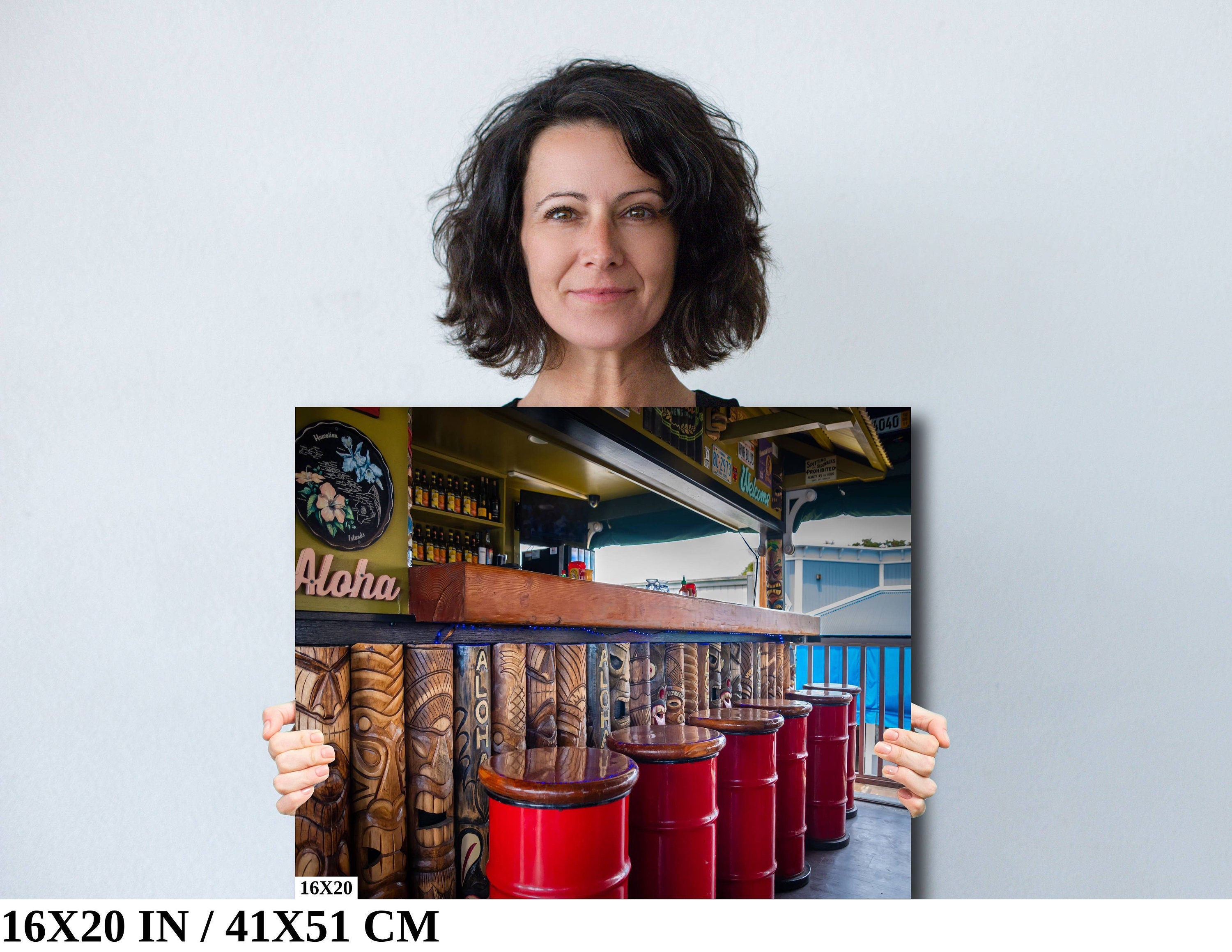 Maui Bar Art Print: Lahaina Hawaii Travel Photography Wall Decor