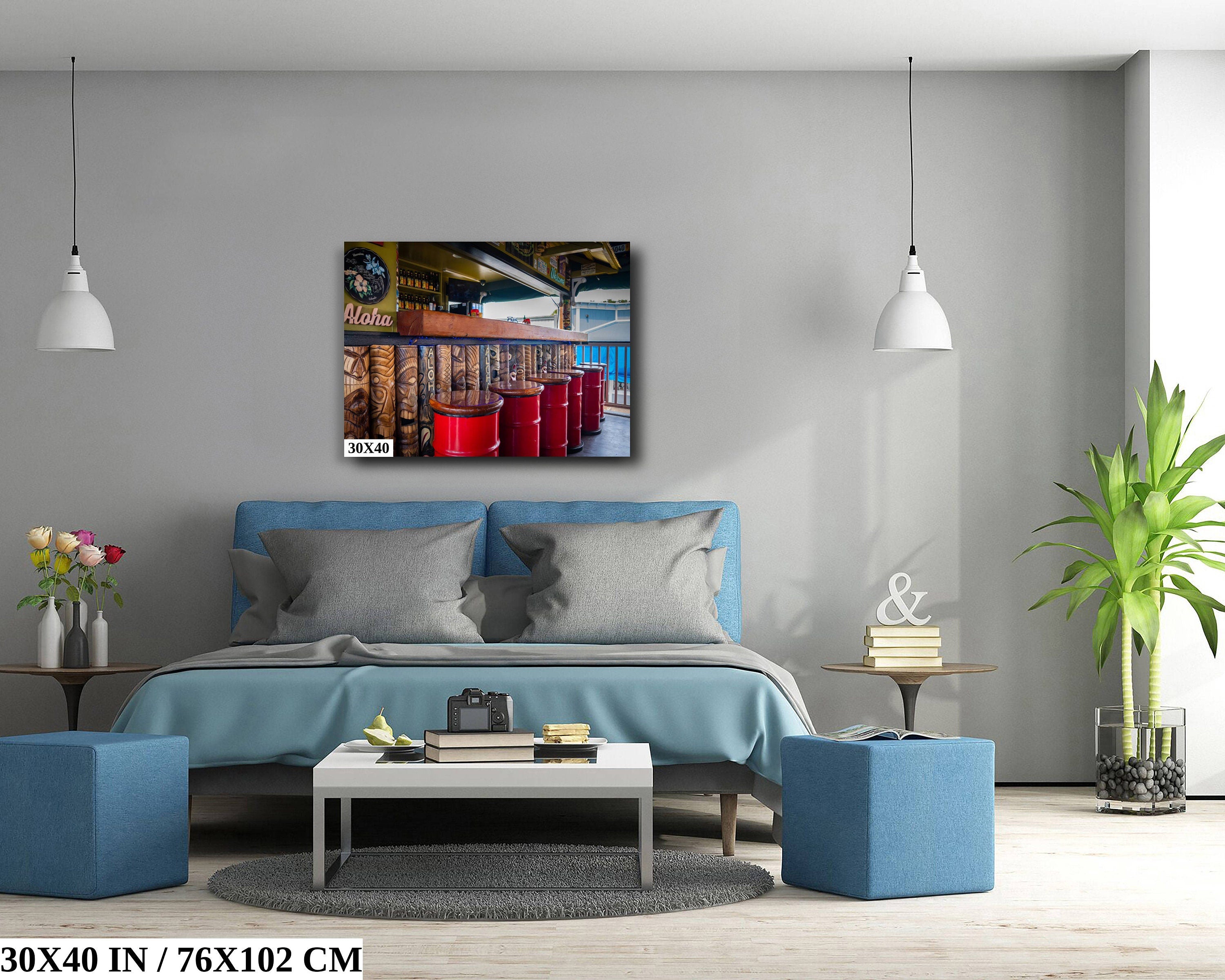 Maui Bar Art Print: Lahaina Hawaii Travel Photography Wall Decor