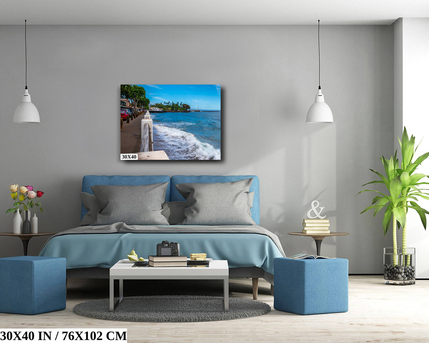 Lahaina Oceanfront Canvas - Maui Wall Art | Hawaii Photography Print