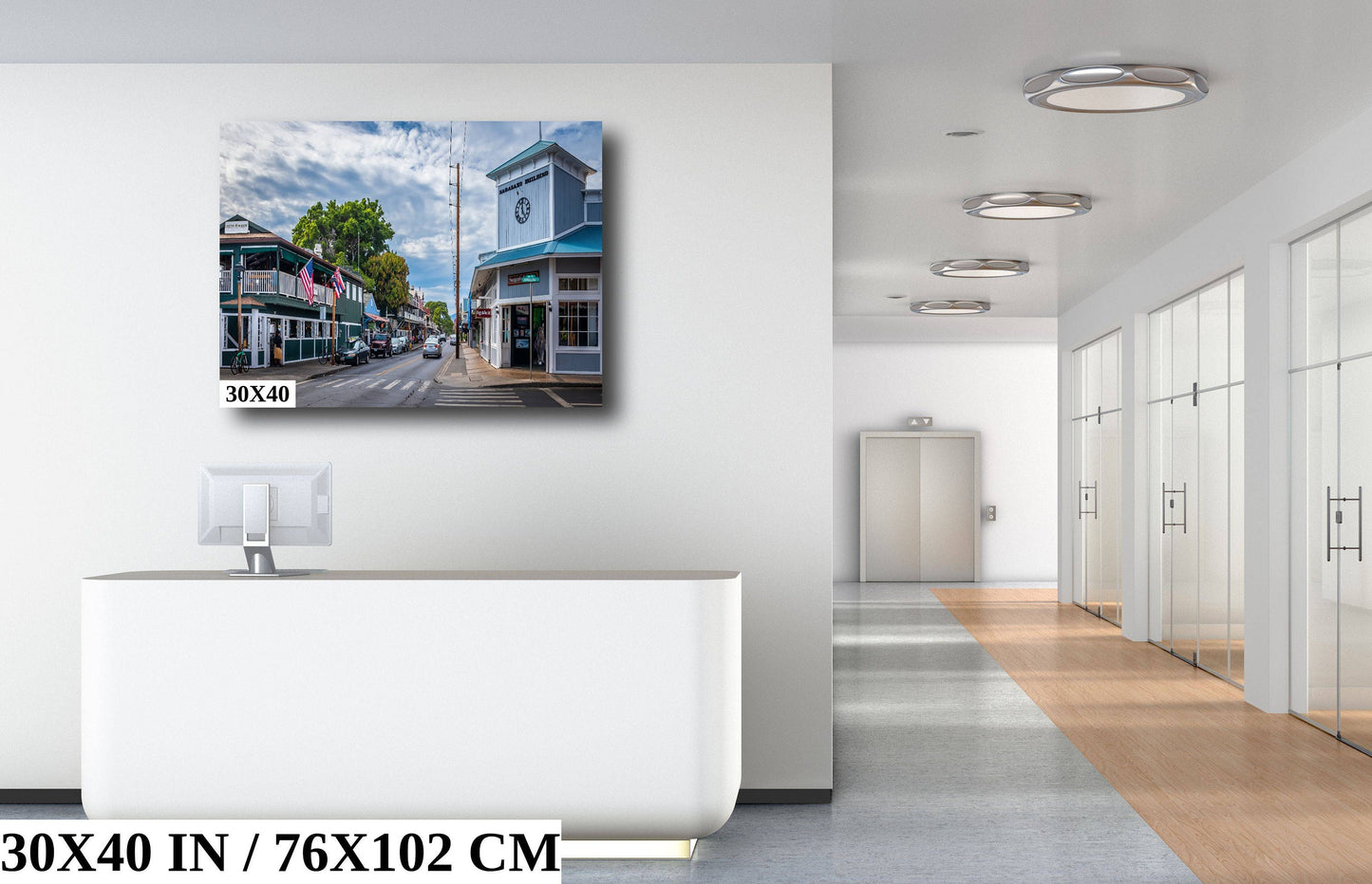 Lahaina Canvas Print - Front Street Historic Maui Wall Art on Premium Photo Paper