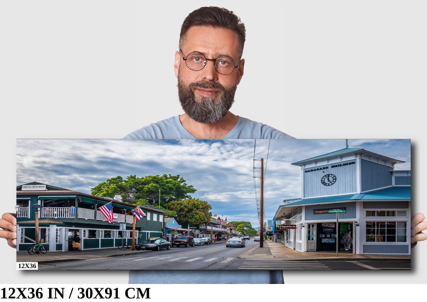 Lahaina Canvas Print - Front Street Historic Maui Wall Art on Premium Photo Paper