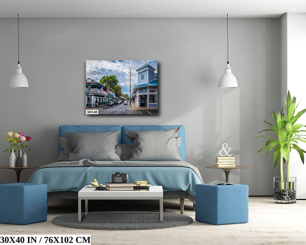 Lahaina Canvas Print - Front Street Historic Maui Wall Art on Premium Photo Paper