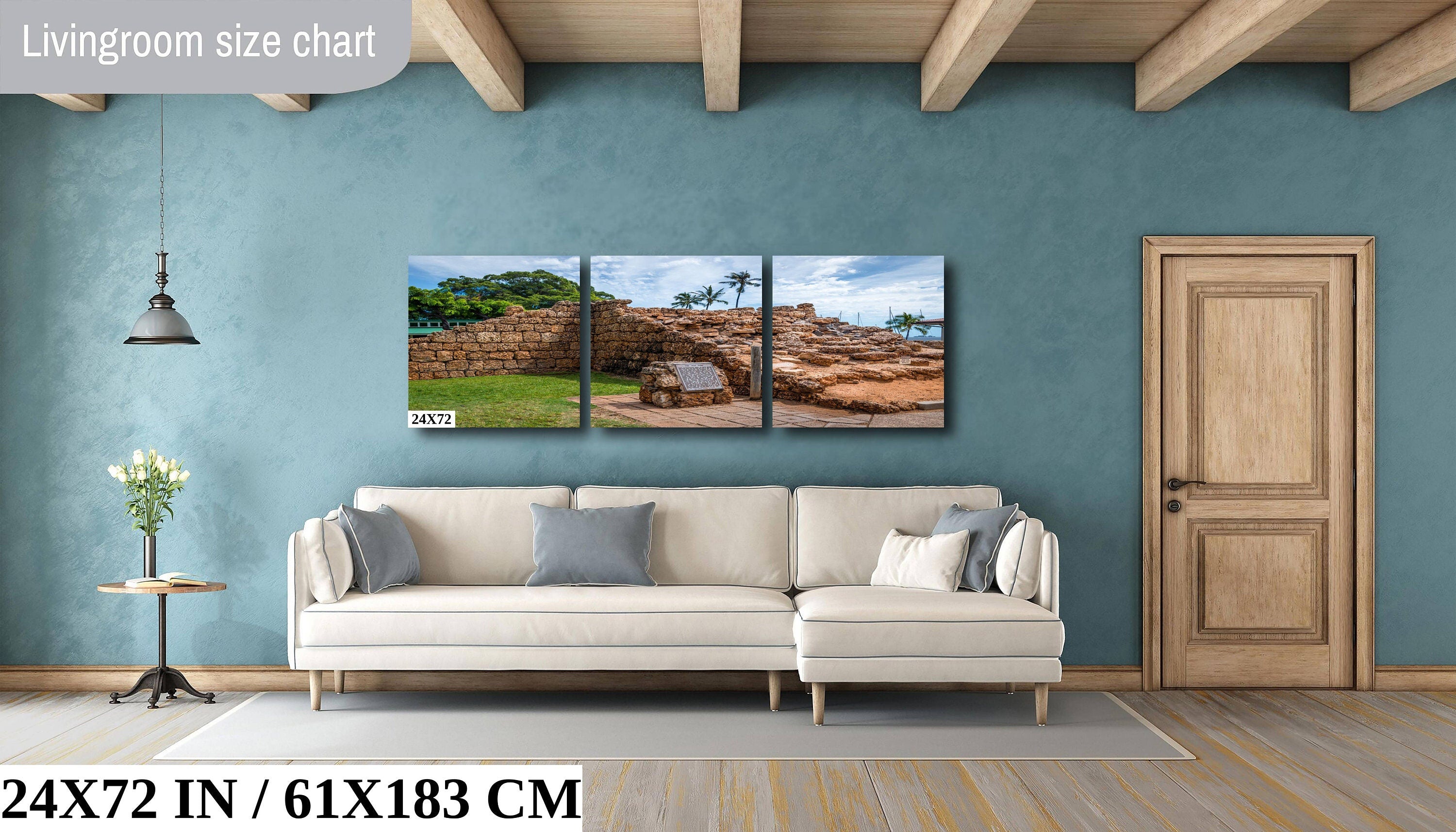 The Old Fort: Maui Lahaina Historic Print Hawaii Travel Wall Art