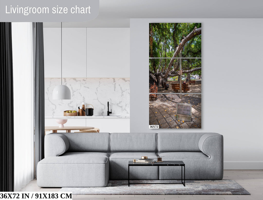 Nature's Canopy: Banyan Tree Print Wall Art Lahaina Hawaii Portrait Maui Photography