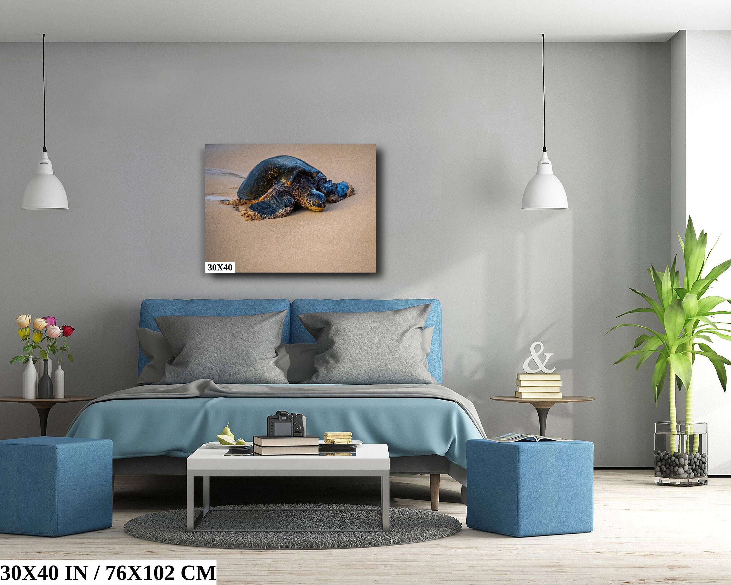Turtle Serenity: Maui Hawaii Sea Photography Wall Art Ocean Wildlife Print