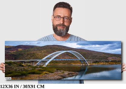 Roosevelt Lake Bridge Arch: Gila County Arizona Landscape Wall Art