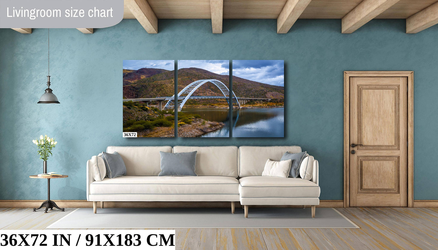 Roosevelt Lake Bridge Arch: Gila County Arizona Landscape Wall Art