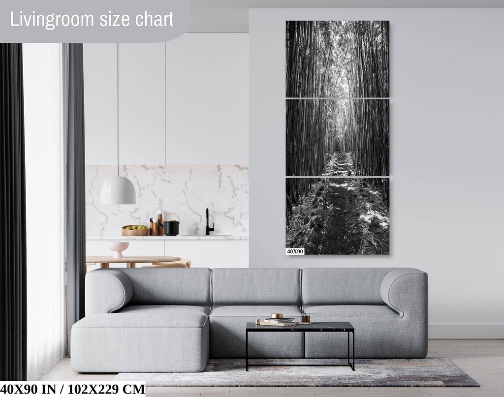 Pipiwai Trail Print: Bamboo Forest Stairs, Haleakala Maui Art