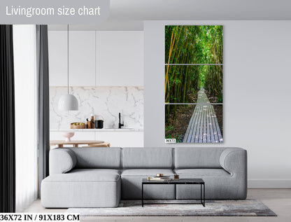 Bamboo Cathedrals: A Dramatic Walk Along Pipiwai Trail in Haleakala Maui Hawaii Wall Art Canvas Print