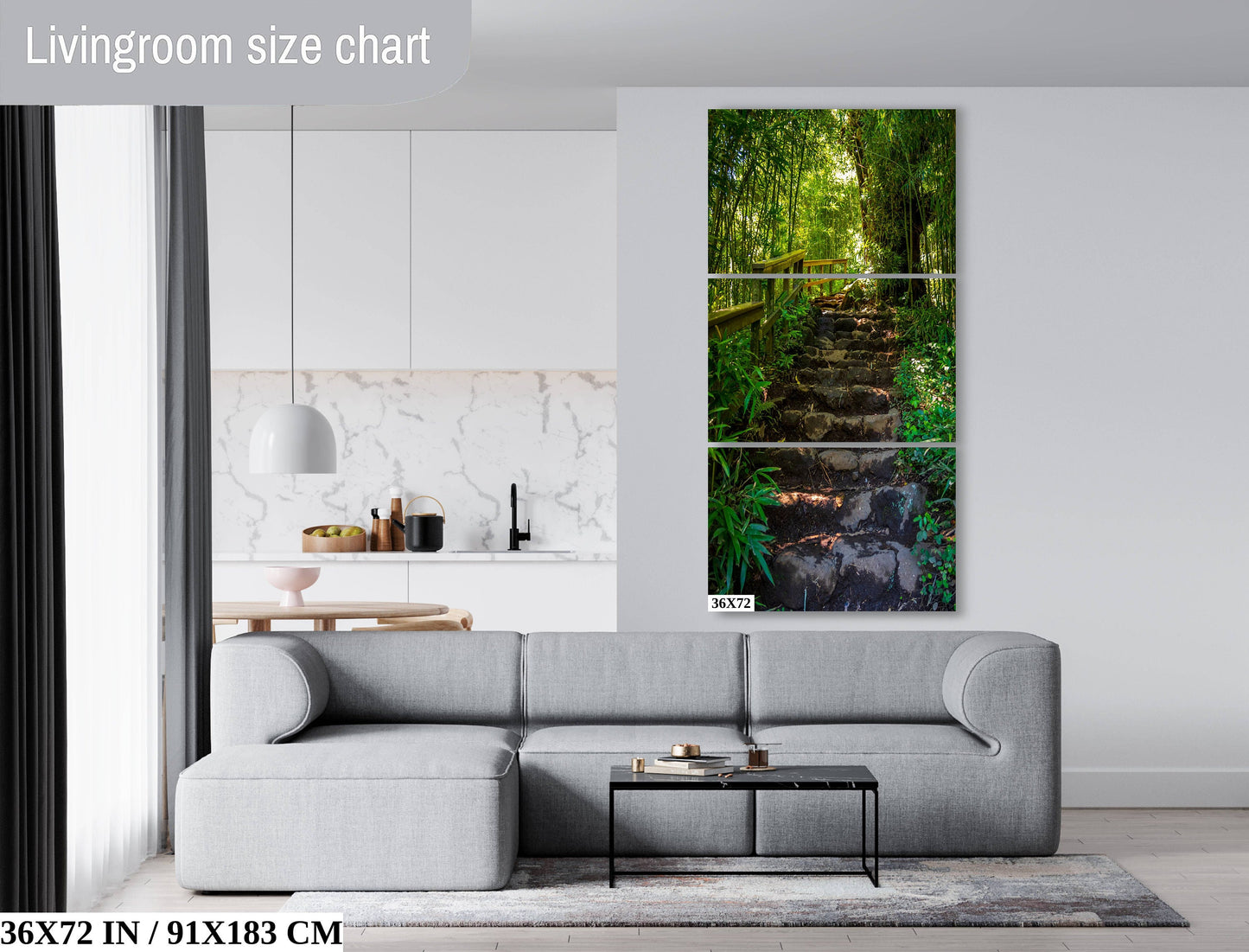 Steps to Enchantment: Pipiwai Trail Stairs Haleakala Maui Hawaii Photography Nature Canvas Print Wall Art