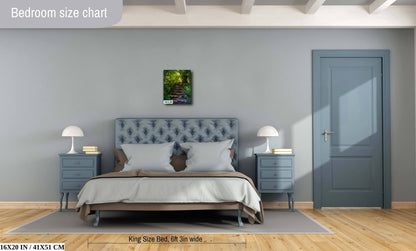 Steps to Enchantment: Pipiwai Trail Stairs Haleakala Maui Hawaii Photography Nature Canvas Print Wall Art