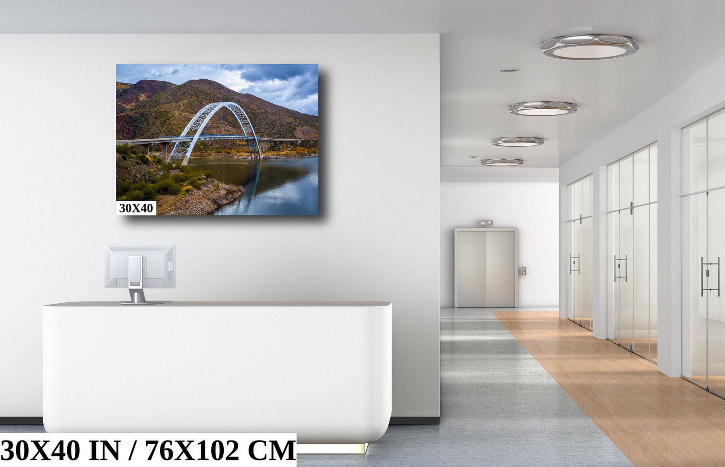 Roosevelt Lake Bridge Arch: Gila County Arizona Landscape Wall Art