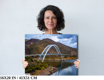 Roosevelt Lake Bridge Arch: Gila County Arizona Landscape Wall Art