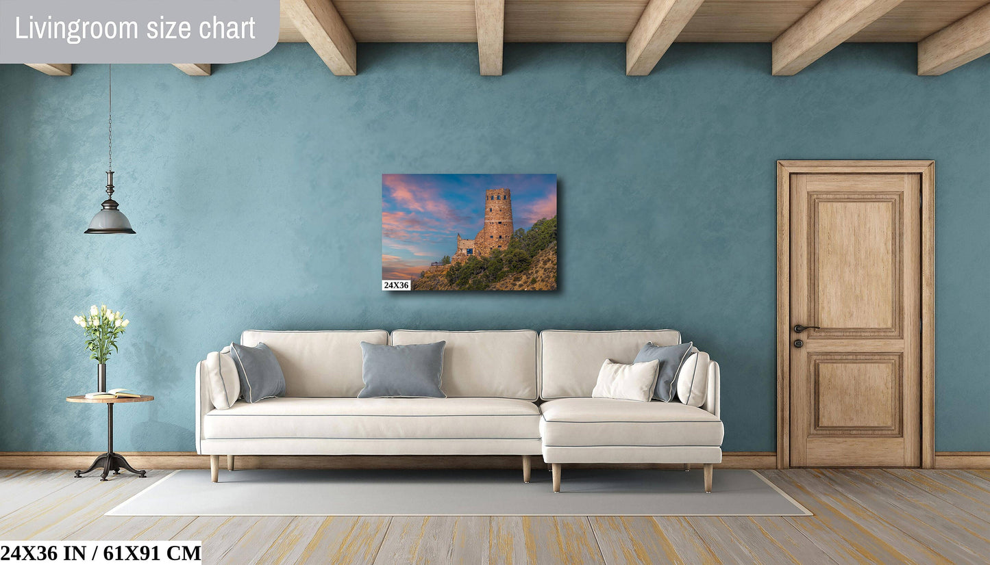 Desert View Watchtower Grand Canyon Arizona Landscape Photography Wall Art