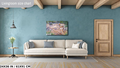 Elusive Desert Nomad: Coyote at the Sonoran Desert Wall Art Metal Acrylic Print Arizona Wildlife Photography