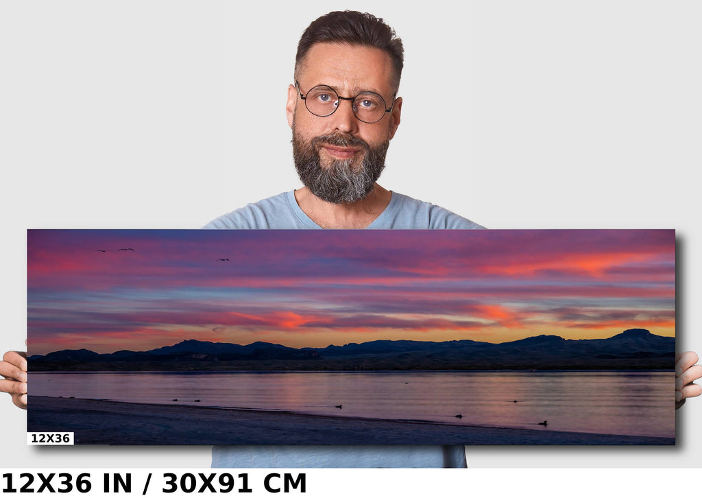 Colorful Dusk Serenity: Sunset at Lake Havasu Arizona Landscape Photography Wall Art