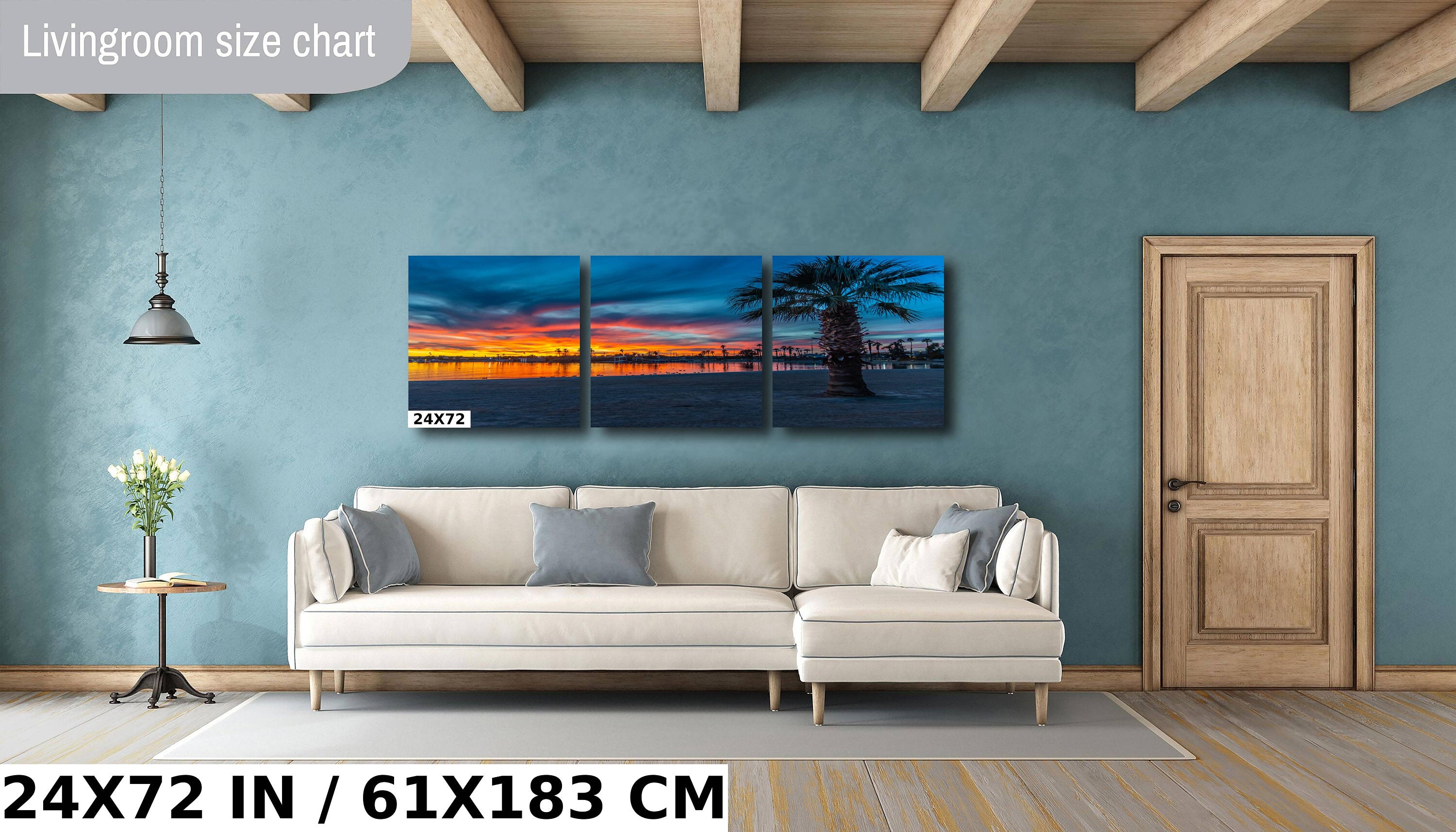 Lake Havasu Sunset Palm Tree Photography: Beach Wall Art