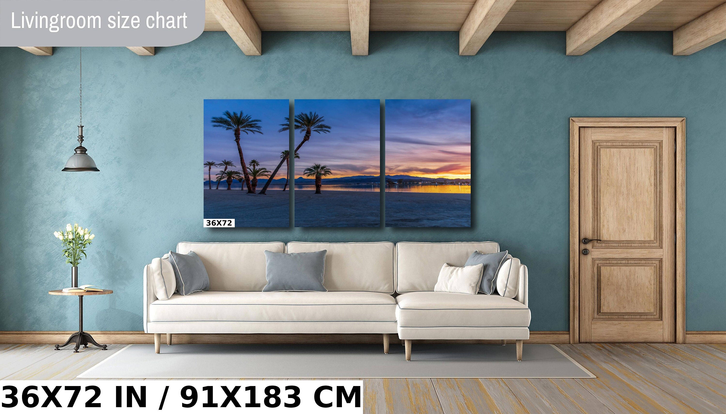 Lake Havasu Palm Tree Sunset: Arizona Landscape Photography Wall Art