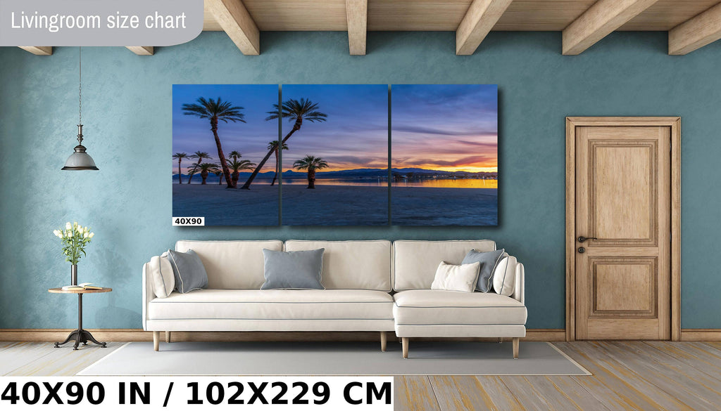 Lake Havasu Palm Tree Sunset: Arizona Landscape Photography Wall Art