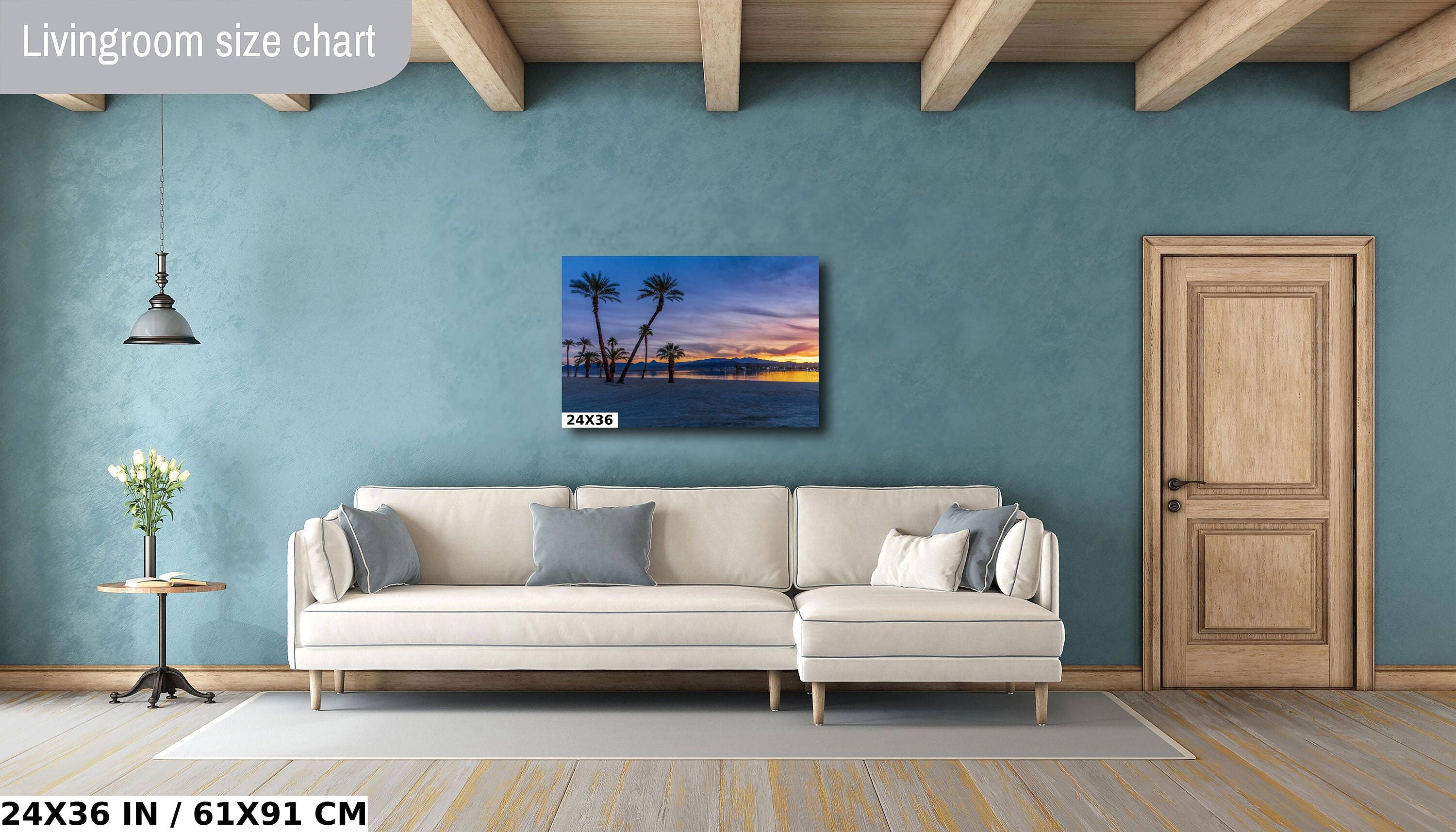Lake Havasu Palm Tree Sunset: Arizona Landscape Photography Wall Art