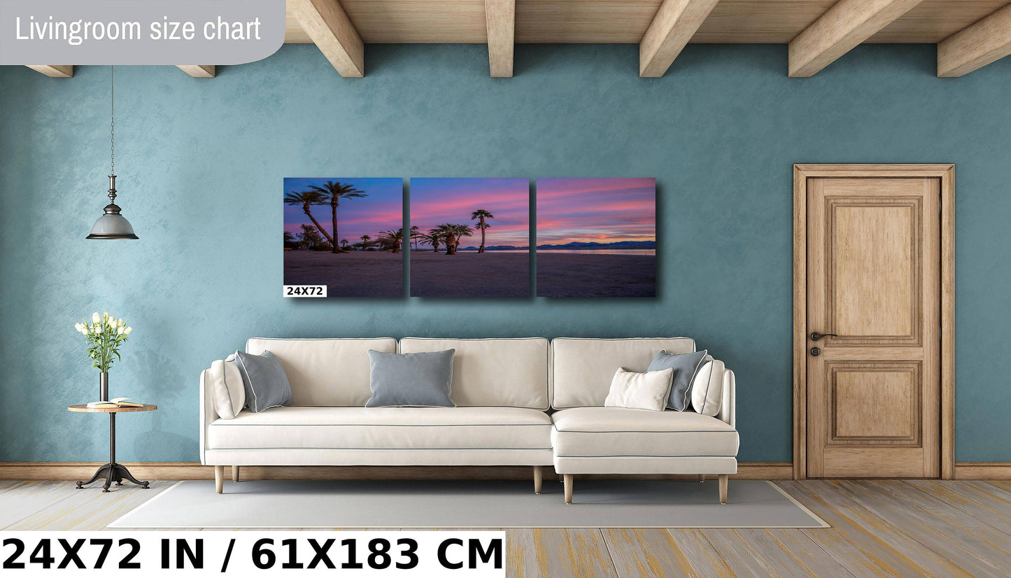 Lake Havasu Palm Tree Sunset: Arizona Beachfront Photography Wall Art