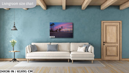 Lake Havasu Palm Tree Sunset: Arizona Beachfront Photography Wall Art