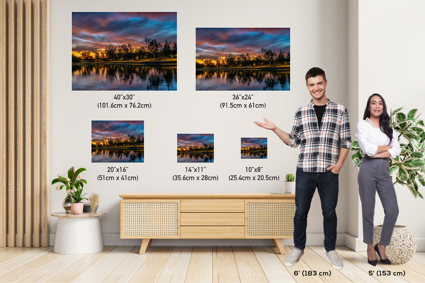 London Bridge Beach Sunset: Arizona Landscape Photography Wall Artetal Acrylic Print